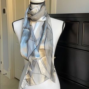 Gray Semi-Sheer Scarf